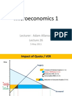 Microeconomics 1: Lecturer: Adam Allanson