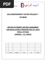 Method Statement For SS & CS - Uaq Independent Water Project - 150 Migd