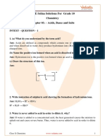 Class 10 - Chemistry - Acids, Bases and Salts Solutions