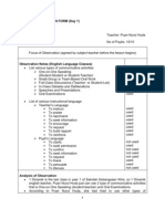 Lesson Observation Form