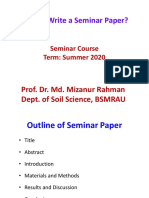 Lecture On Seminar How To Write A Seminar Paper Summer 2020 Prof