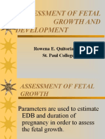 Assessment of Fetal Growth and Development