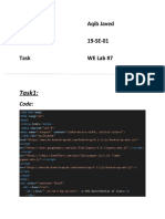 WE LAB 7 Aqib Javed 19-SE-01