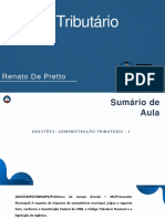 Aula 1 - Administração Tributária e Processo Tributário - Prof. Renato de Pretto