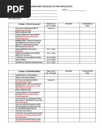 Documentary Checklist of PNP Applicants