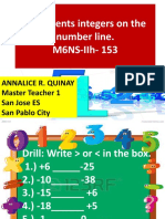 WEEK 8 Represents Integers On The Number Line M6NS-IIh - 153