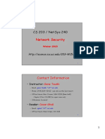 CS 203 - NetSys 240. Network Security