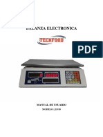 Balanza Electronica Techfood jl918 Manual de Usuario