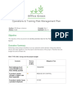 Activity Template - Risk Management Plan