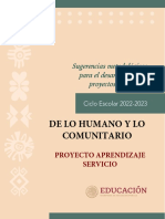 Sugerencias Metodológicas DE LO HUMANO Y LO COMUNITARIO PROY APRENDIZAJE SERVICIO