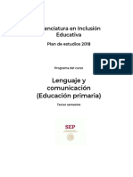 Lenguaje y Comunicación (Primaria)