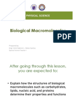 Physical Science Biological Macromolecules