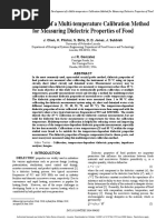 Development of A Multi-Temperature Calibration Method For Measuring Dielectric Properties of Food