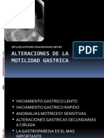 Alteraciones de La Motilidad Gastrica