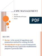 Week 3-1 Recipe Management