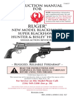 Instruction Manual For Ruger New Model Blackhawk, Super Blackhawk, Hunter & Bisley Hunter Single-Action Revolvers