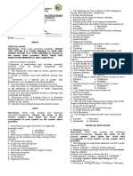 MAPEH8 3rdQuarter3rdSummativeTest