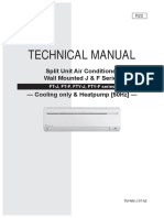 Technical Manual: Split Unit Air Conditioner Wall Mounted J & F Series - Cooling Only & Heatpump (50Hz)