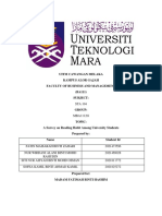 STA 104 Reading Habits Among University Students (MBA1112G)