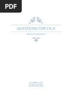 Additional Questions For Ch. 3