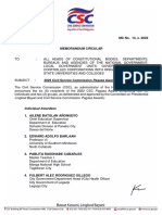MC No. 14 S. 2022 - 2022 Civil Service Commission Pag-Asa Awardees