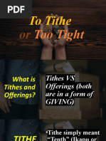 Preaching - To Tithe