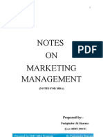 Marketing MNG Notes