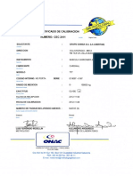 Certificado de Calibración