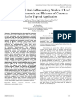 Antioxidant and Anti-Inflammatory Studies of Leaf of Ricinus Communis and Rhizome of Curcuma Amada For Topical Application