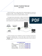 Remote Control Server User Guide