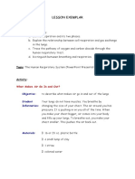 Lesson Exemplar - Respiratory System