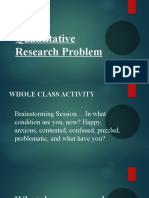 Quantitative Research Problem