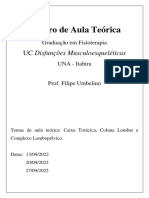 5, 6 e 7 Aulas - Caixa Torácica e Complexo Lombopélvico - Prof. Filipe Umbelino