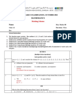 12 Half Yerly Examination - Marking Scheme