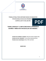 Tesina Lenguaje y Su Implicancia en El Aprendizaje