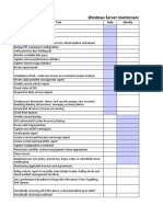 Windows Server Maintenance Checklist