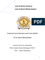 M.SC - SPORTS BIOMECHANICS SYLLABUS - OLD