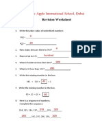 MA1 Revision Worksheet Answer Key