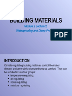 2020 BUILDING TECHNOLOGY 1 Module 2 Lecture 2 - Waterproofing and Dampproofing