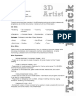 Tristan Patrick - Resume 2011 August