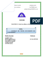 Exposee de Contrat de Distribution, Groupe III