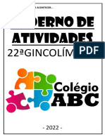 Caderno de Atividades - 22Â GincolÃ - Mpica ABC - 2022