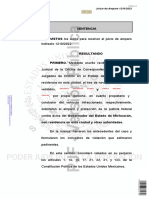 Sentencia Concede Contra Multa y Retiro de Vehiculo Inconstitucionalidad Regla de Transito de Michoacan