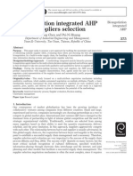 Chen, Huang - 2007 - International Journal - Bi-Negotiation Integrated AHP in Suppliers Selection