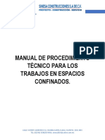 Proceso Constructivo de Espacios Confinados