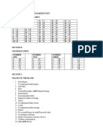 Occupational Health Marking Key