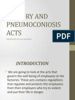 Factory and Pneumoconiosis Acts