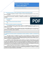 Máster en Física Nuclear - 2012-2013