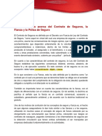 Consideraciones Acerca Del Contrato de Seguros La Fianza y La Poliza de Seguro