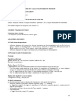 Resume Des Caracteristiques Du Produit 1. Denomination Du Medicament